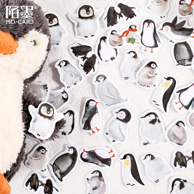 45pcs Kawaii Stationery Stickers Little Penguin School Diary Planner Decorative Mobile Stickers Scrapbooking DIY Craft Stickers