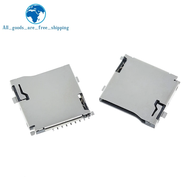10PCS Push-Push Type TF Micro SD Card Socket Adapter Automatic PCB Connector