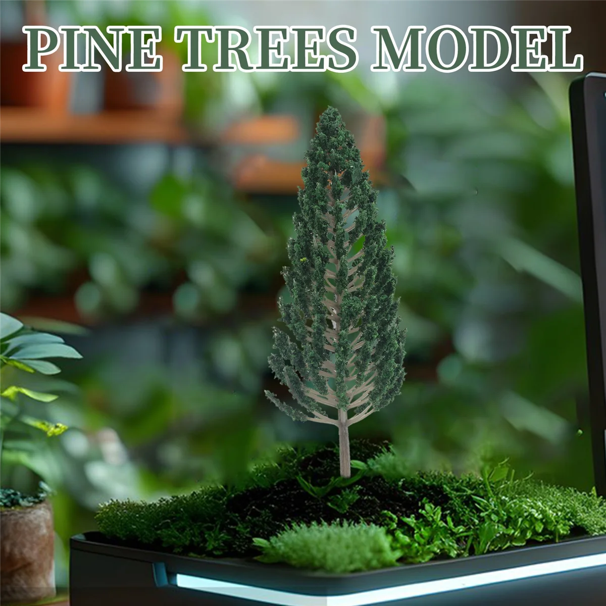 NN89R 10개 소나무 1:25 모형 기차 철도 건물 녹색 모형 나무 O G 스케일 1/25 철도 레이아웃 디오라마 풍경용