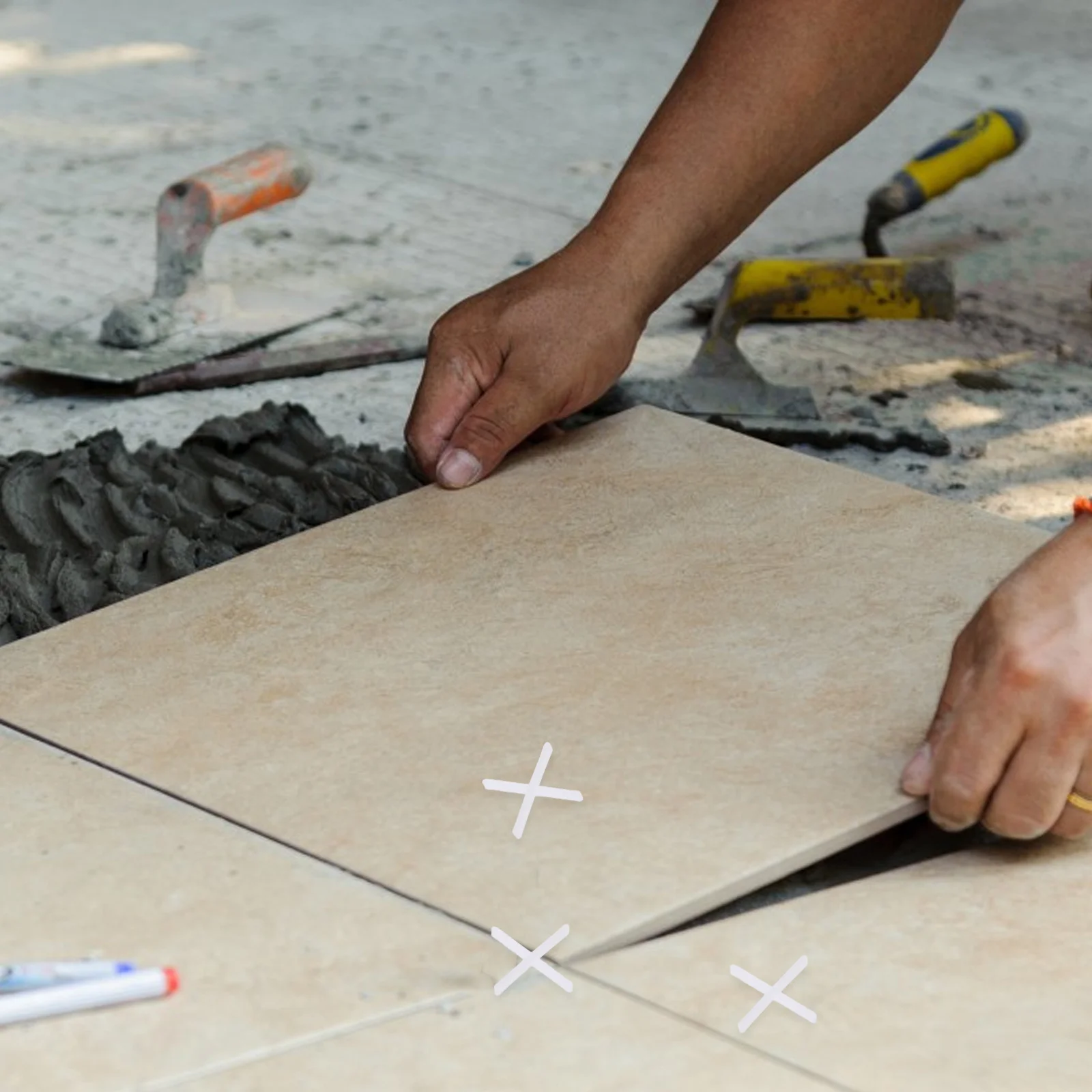 500Pcs Cross Shape Tile Spacers Leveling System Durable Pe Material Easy Use Home Decoration Construction Tile Spacers