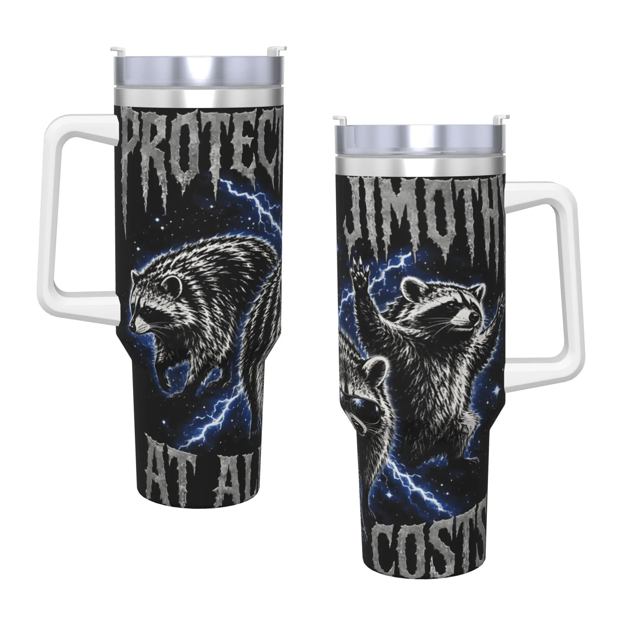 Stainless Steel Tumbler Jimothy Viral Raccoon Bootleg Graphic Thermal Mug  Keep Heat Cold and Hot Car Mugs Travel Water Bottle