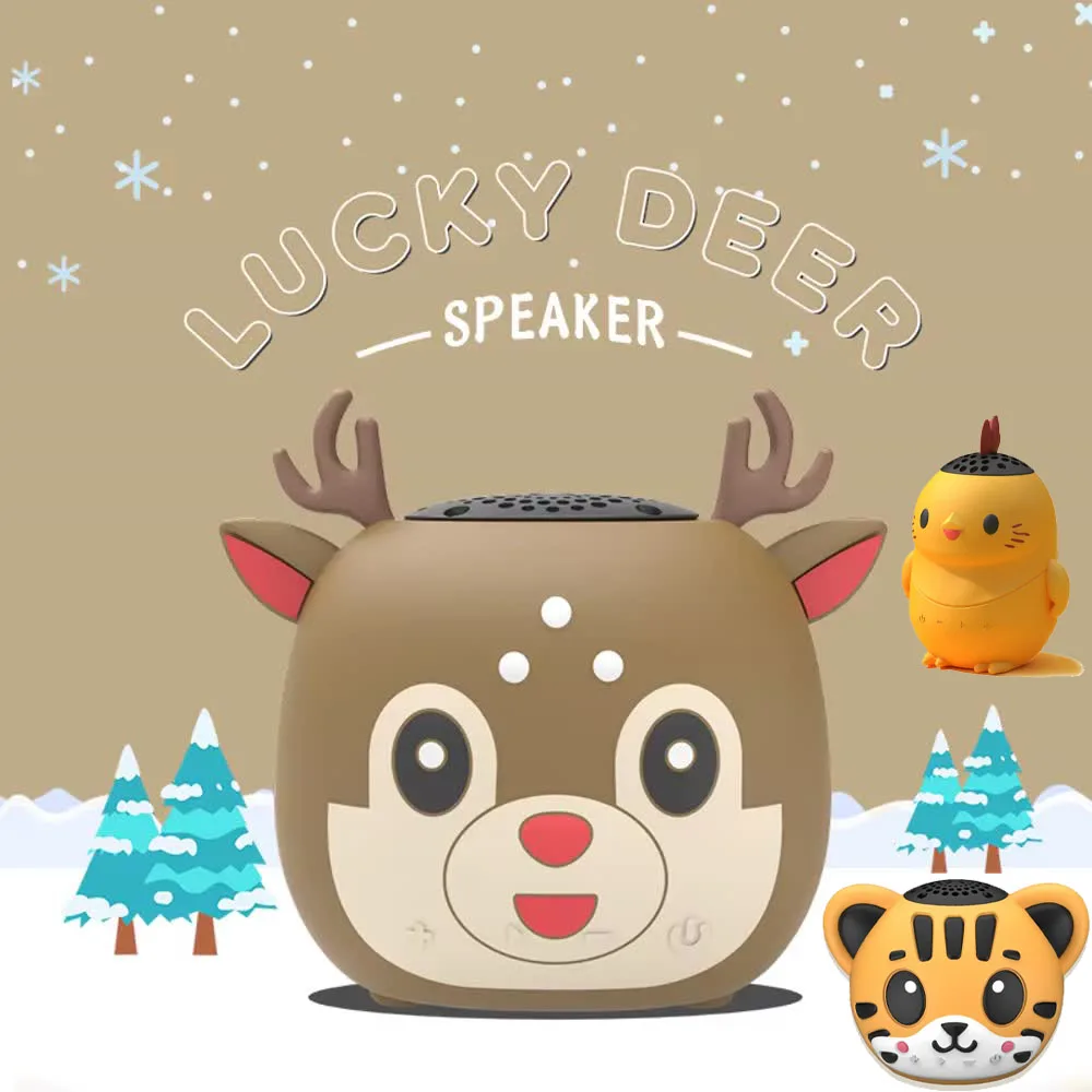 Mini Pet Pocket Bluetooth Speaker Cute Cartoon Wireless Soundbar Loudspeaker IP65 Waterproof TWS Stereo Music Box TF Card Player