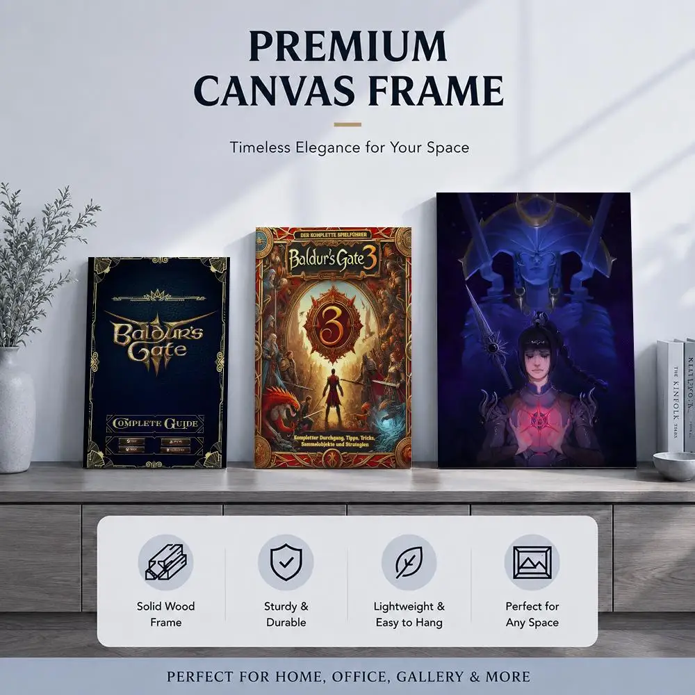 Super Game B-Baldur's GateS Framed Wall Painting Framed Poster Wall Decor – Complements Any Wall Ambiance