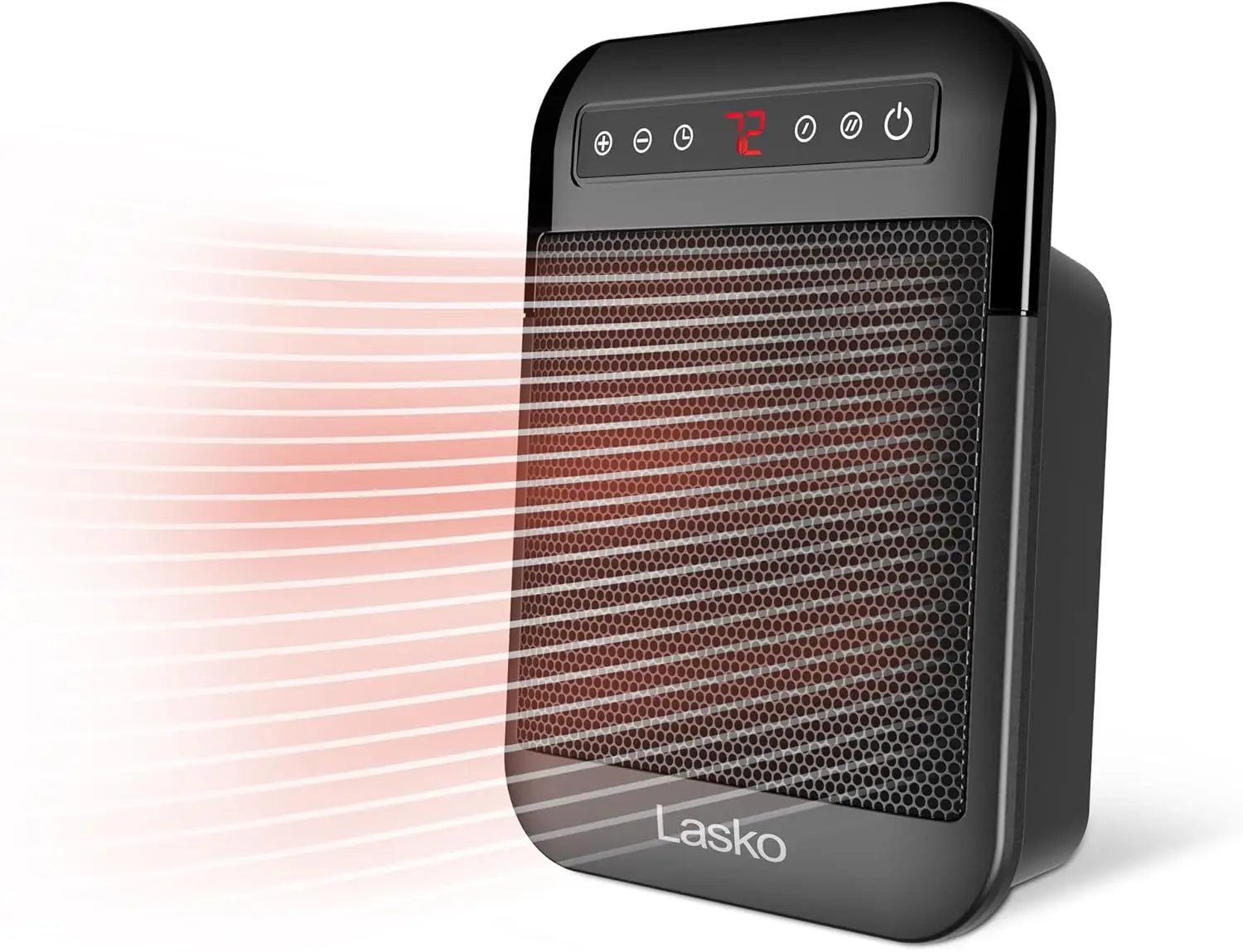 

MyHeat Max Ceramic Space Heater, 1500W, 2 Settings, Thermostat, Timer, Tip-Over Protection, Black, 9'