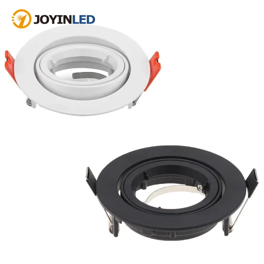 JOYINLED Round Recessed Lighting LED Spotlights Black White LED Downlights for Ceiling GU10 MR16 Fitting for Halogen or LED