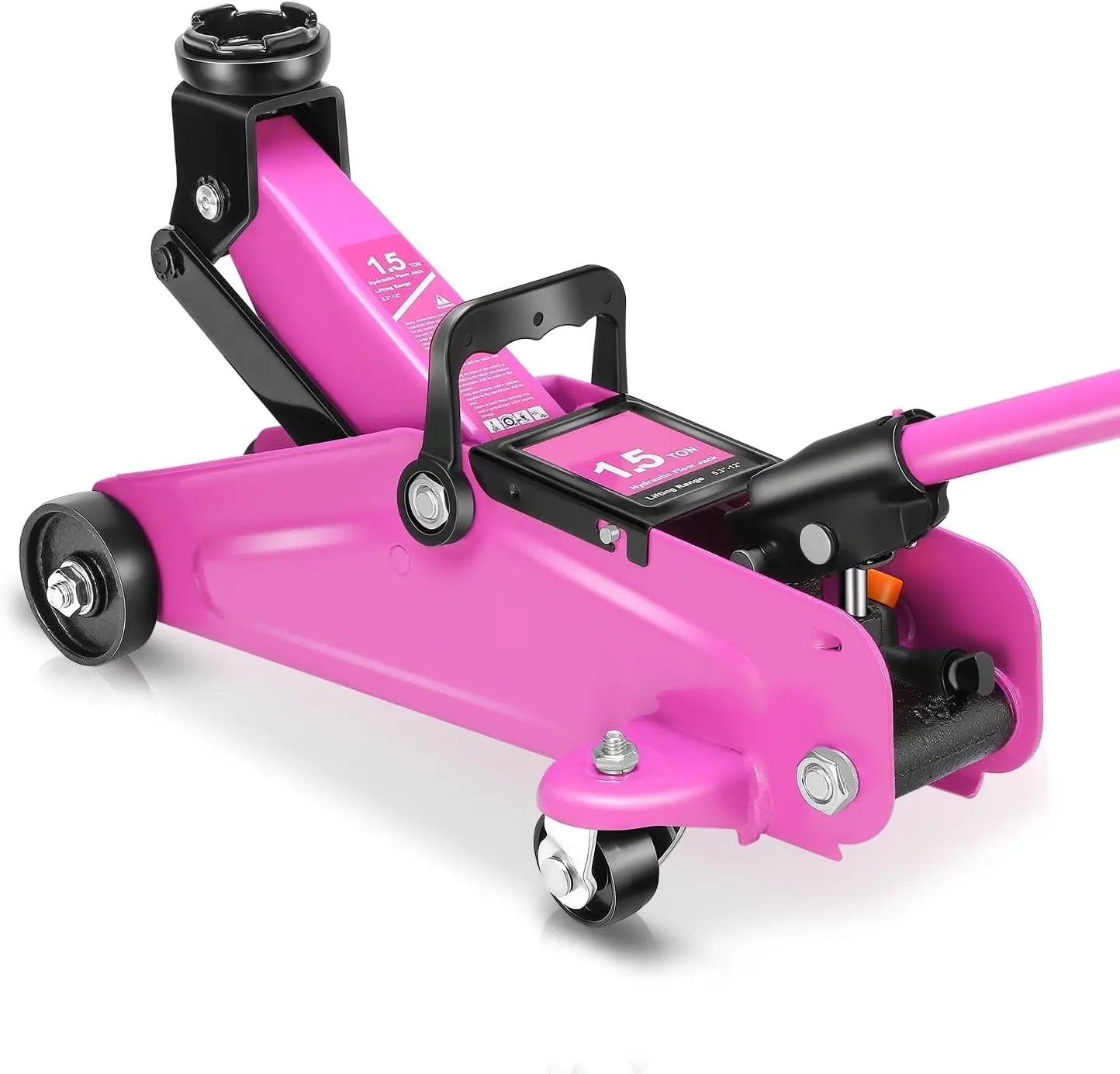 

1.5 Ton Floor Jack, Heavy Duty Steel Hydraulic Car Jack with Single Piston Quick Lift Pump, Hydraulic Racing Floor Jack, Lifting