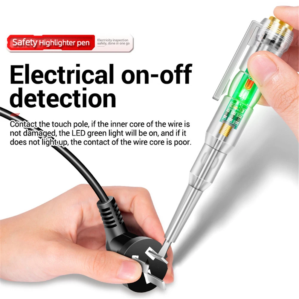 Probador de voltaje inteligente, bolígrafo con Detector de potencia de inducción LDE, destornillador eléctrico, indicador de circuito, 1/2/3 Uds.