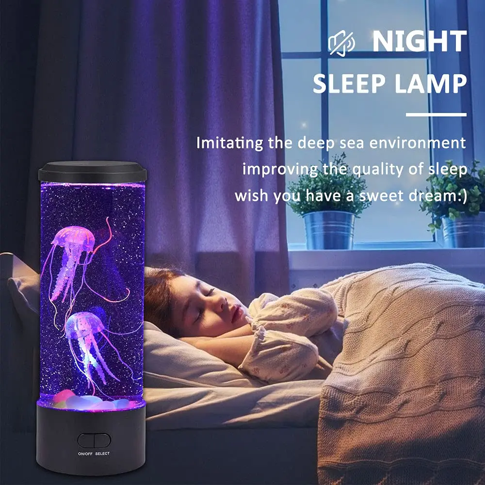 Led Electric Jellyfish Light Battery USB Powered Night Lights Room Decoration For Kids Christmas Holiday Birthday Party Gifts