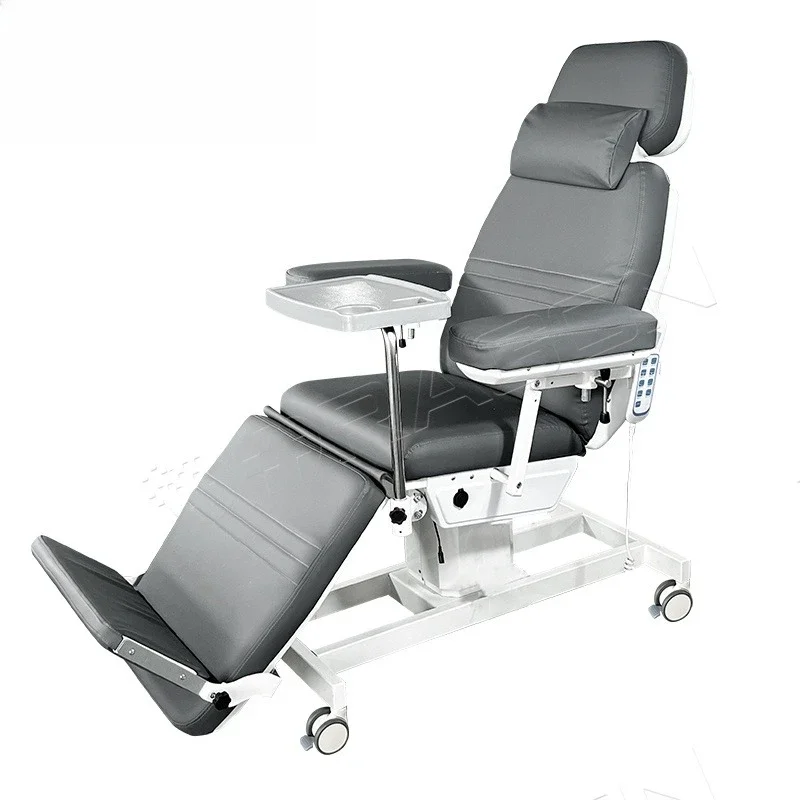 

Hot-selling Hospital Electric Dialysis Chair Catering Multi-functional Blood Donation Chair With Table And Infusion Rack