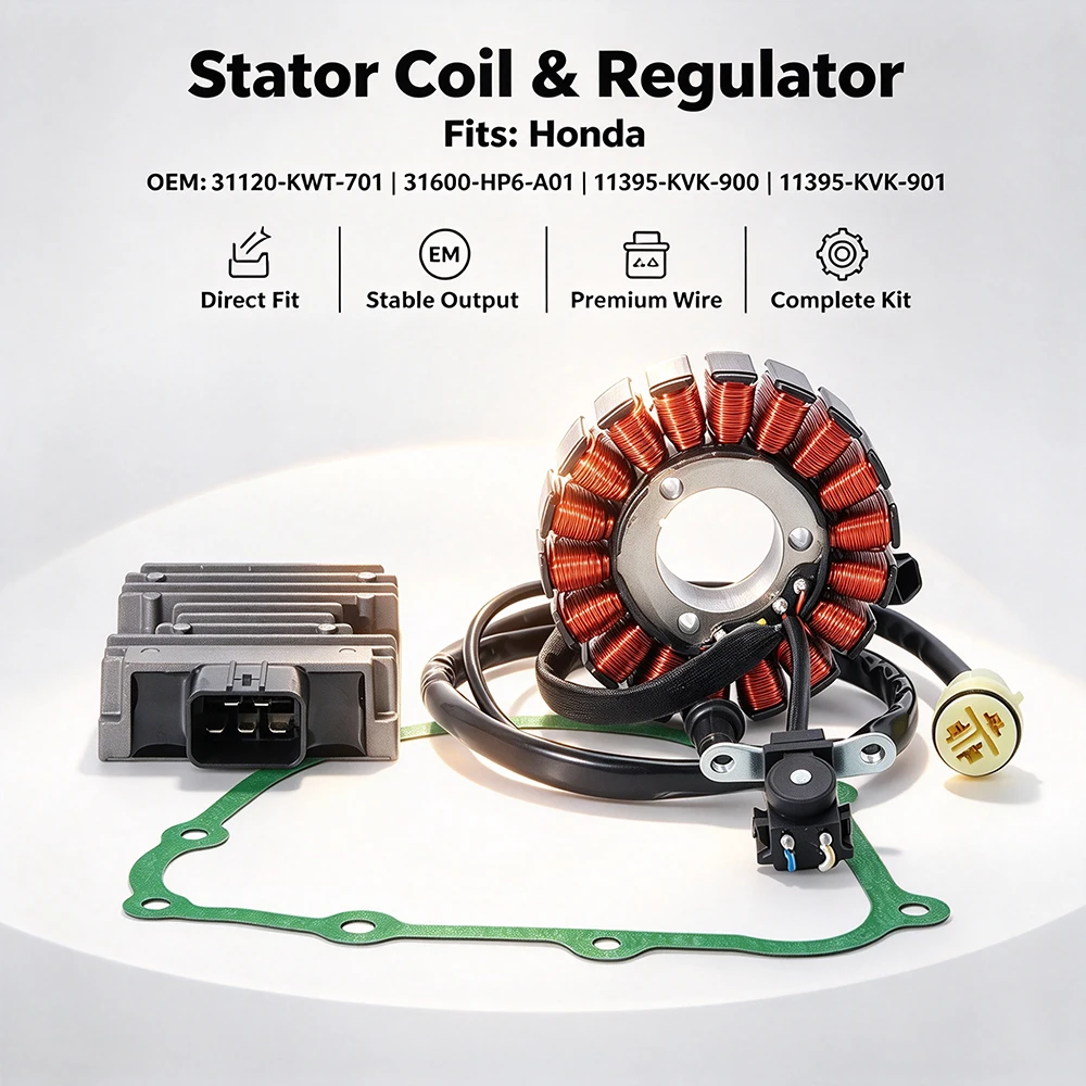 Stator Coil & Regulator Rectifier For Honda XRE300 ABS 2013-2020 XRE300 Rally ABS 2014-2018 OEM:31120-KWT-701 31600-HP6-A01