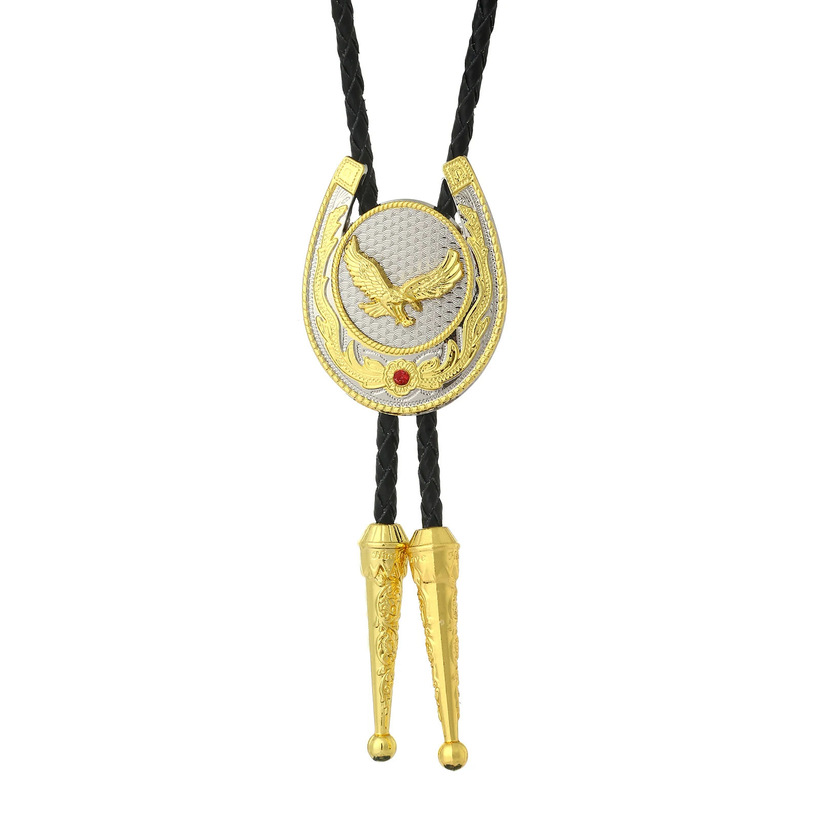 Western Denim Zinc Alloy Men's Leather Simple Versatile BOLO Tie