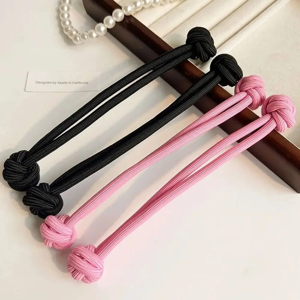 

Elegant Solid Color Chinese Knot Hair Rope Rubber Elastic Elastic Hair Ring Ins Simple Korean Rubber Band Female/Girls