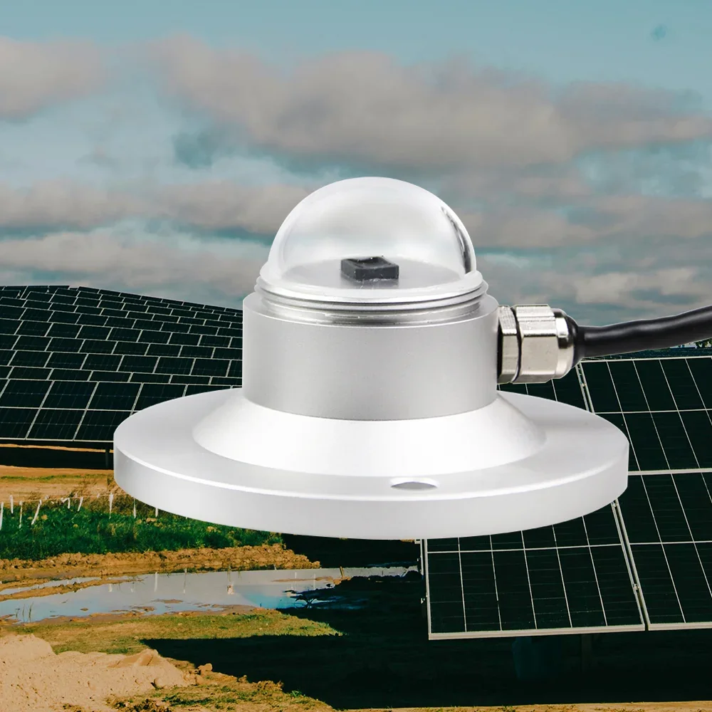 Silicon Cell Solar Radiation Irradiance Sensor Transmitter RS485 Modbus Sun Tracking Pyranometer