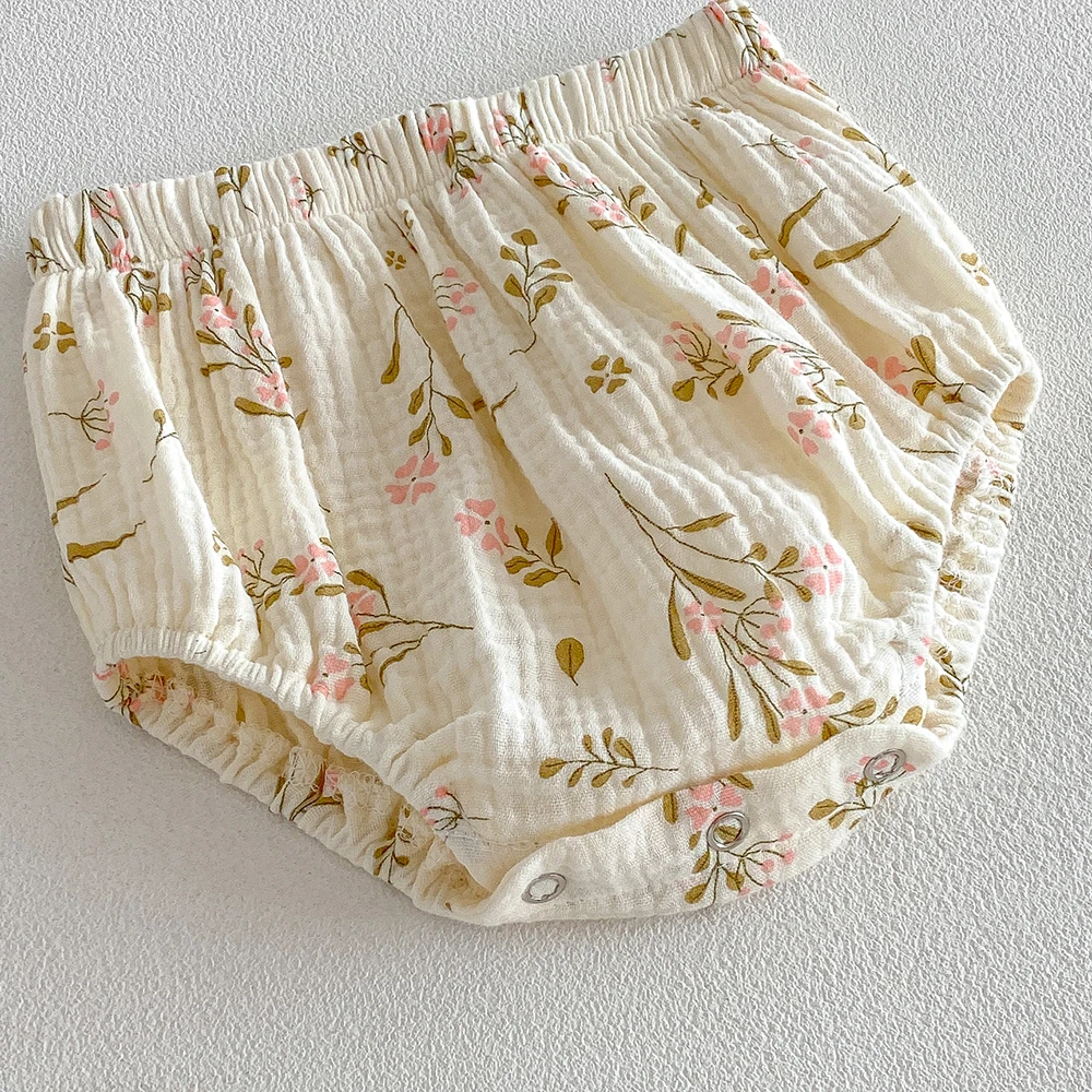 Baby Mädchen Baumwoll-Blumen-Kleidungssets Säugling Langarm-Blumenbluse+PP-Shorts 2-teilige Outfits für Kleinkinder Herbstanzüge – Detail 15