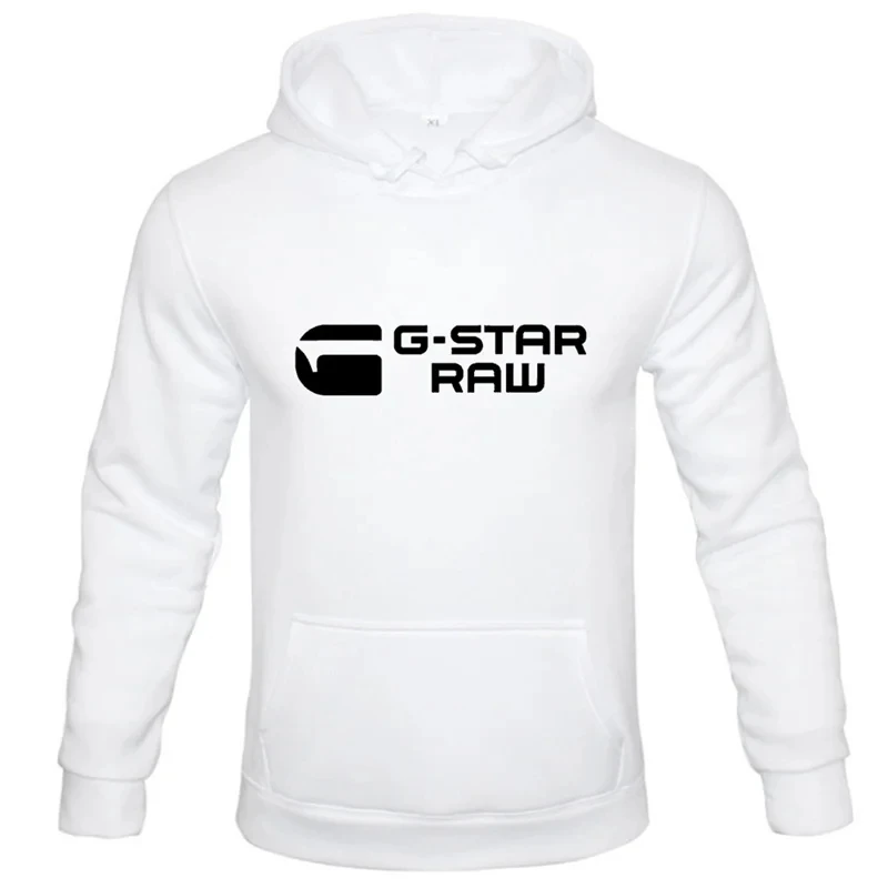 G-star RAM Casual Sportswear Confortável estampa solta top, moletom com capuz masculino, roupa de rua, moda 2024