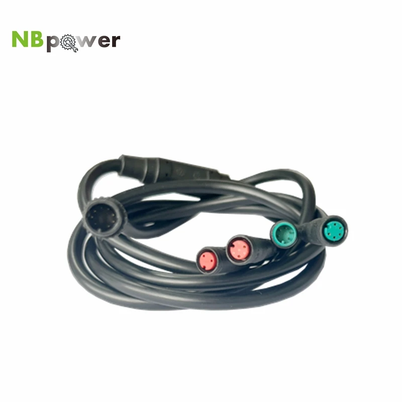 

Ebike 1T4 Julet waterproof cable 2 5 8 Pin Extension Cable for Display Controller Brake Throttle with key Conversion line