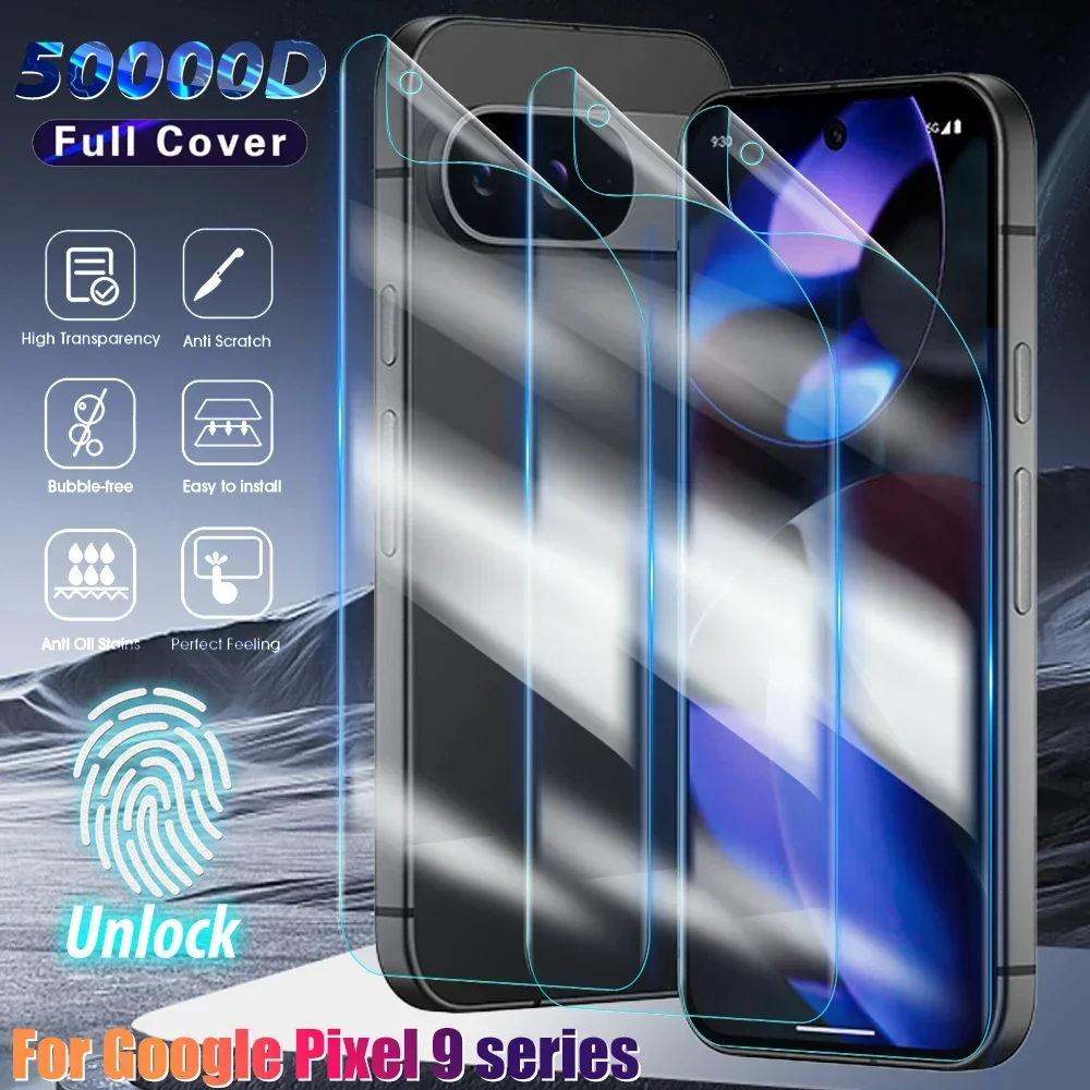 For Google Pixel 9/9 Pro/9Pro XL Hydrogel Film Soft Screen Protectors HD Clear Anti-scratch Tempered Glass Camera Lens Films