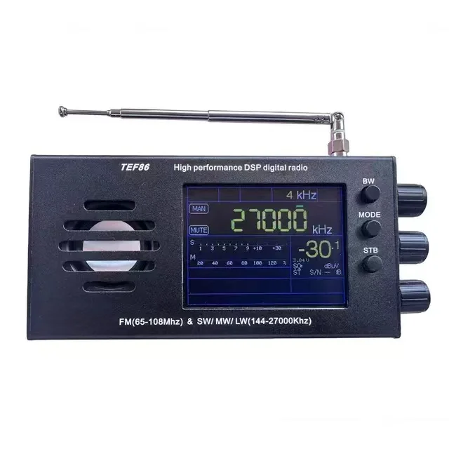 TEF6686 FM(65-108Mhz)&SW/MW/LW(144-27000Khz) DSP Radio Receiver  RDS With Battery