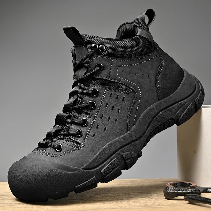 

Popular winter outdoor hiking shoes men's thick-soled non-slip bag head hiking large size shoes