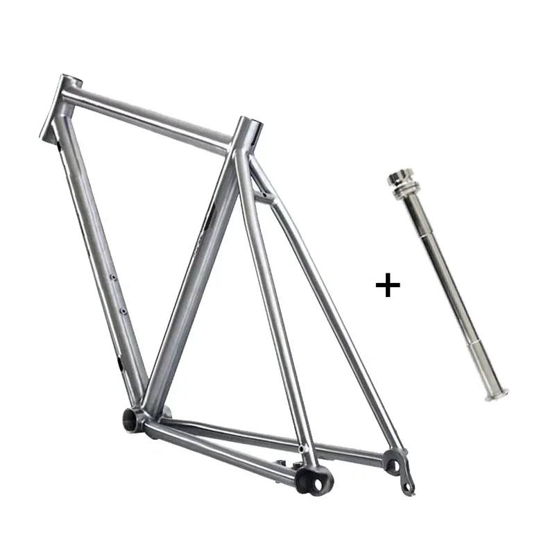 Custom Make Gravel Road Bike Frame and Thru  , Factory Price 700x32C Titanium Alloy Racing Bicycle Frame with  Brake