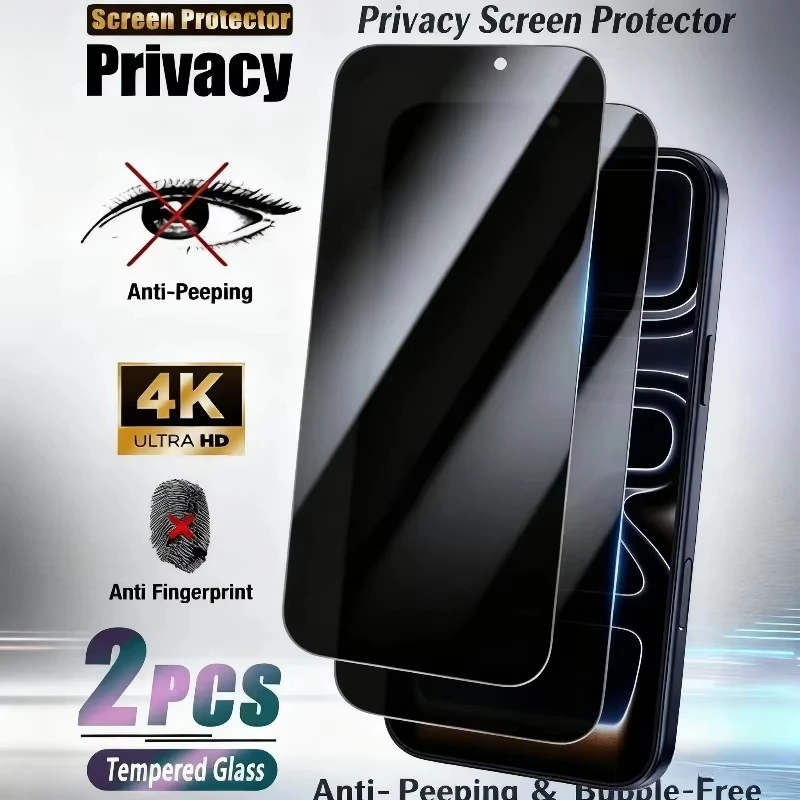1-2PCS 9H stoßfeste Anti-Fingerprint-Sichtschutzfolie für Samsung A57 A56 A55 A36 A35 A54 A17 A16 A26 A25 A34 A33 A15 A07