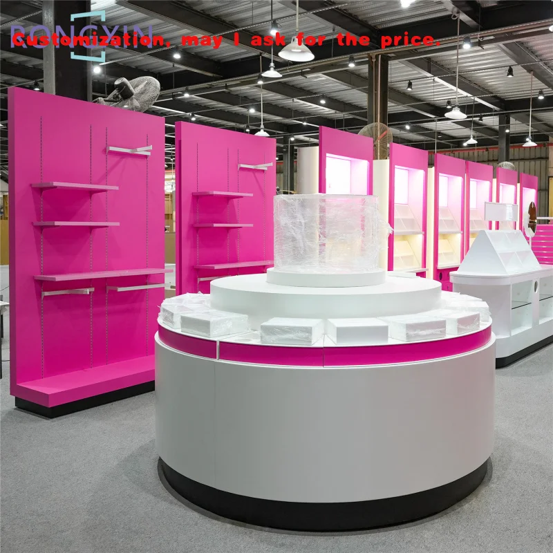 custom.Customized Retail Cosmetic Shop Interior Decor Design Ideas Makeup Shop Counter Shelves Stand Store Furniture