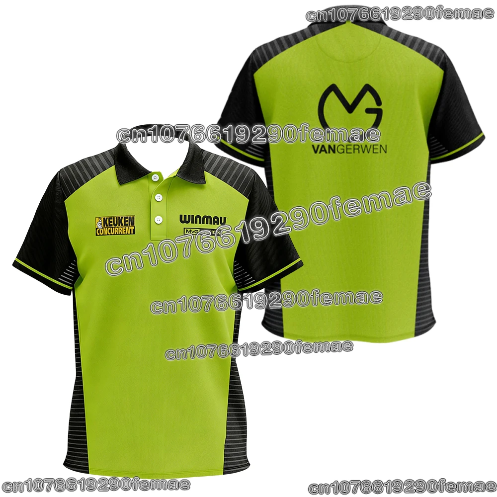MvG Michael van Gerwen 24/25 Professional Darts Polo Shirt With Quick Dry Feature Comfortable Top For Everyday Fan Wear