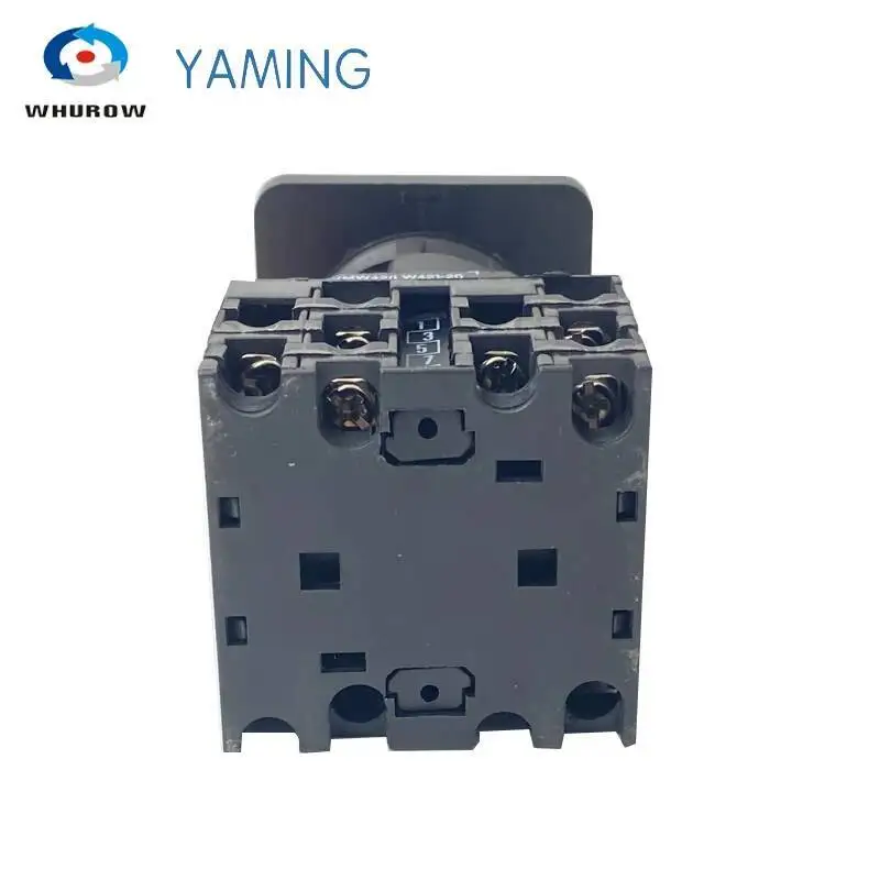 Yaming-Interruptor de leva de cambio rotativo eléctrico, dispositivo con llave de 690V, 20A, LW42, YMW42-20YS3/3S, 2 posiciones, 0-1, encendido-apagado, tres fases