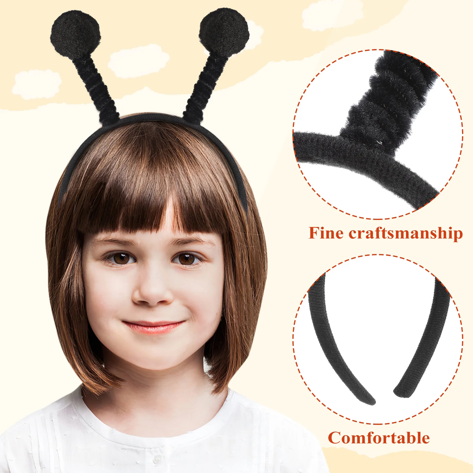 Bee Headband Fabric Headbands Party Holiday Hair Cute Aldult Costume Hoop Cloth Dress Up Fluffy Hairband Headdress