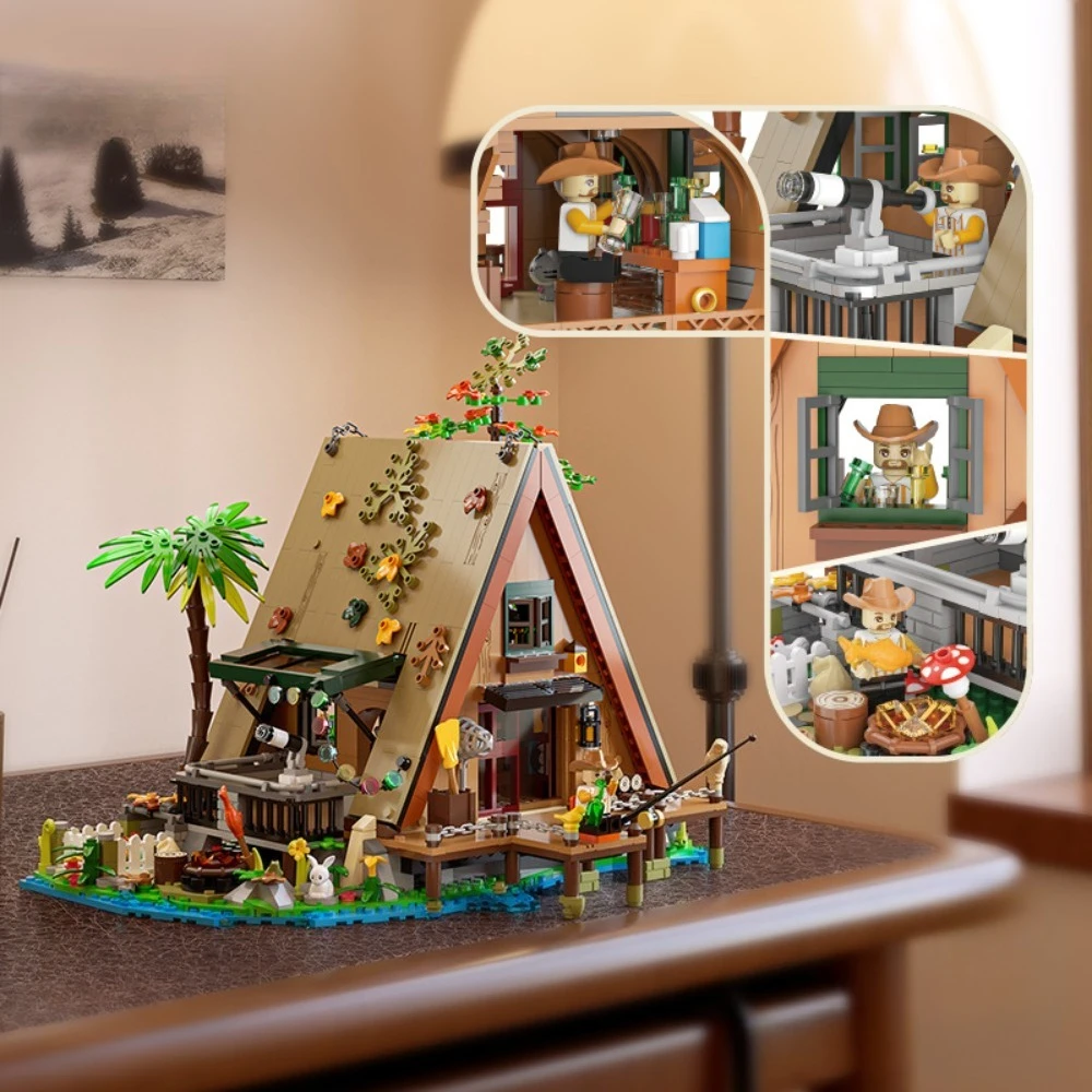 GSF1486PCS / 1108PCS Foresta Casa da costruzione con luce a LED Albero Cabina Display Mattoni Set Kit per Amanti della Natura Adulti Bambini