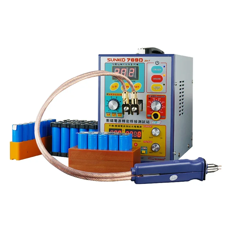 Officina batteria all-in-one SUNKKO 769D: soluzione per test di saldatura, carica e tensione