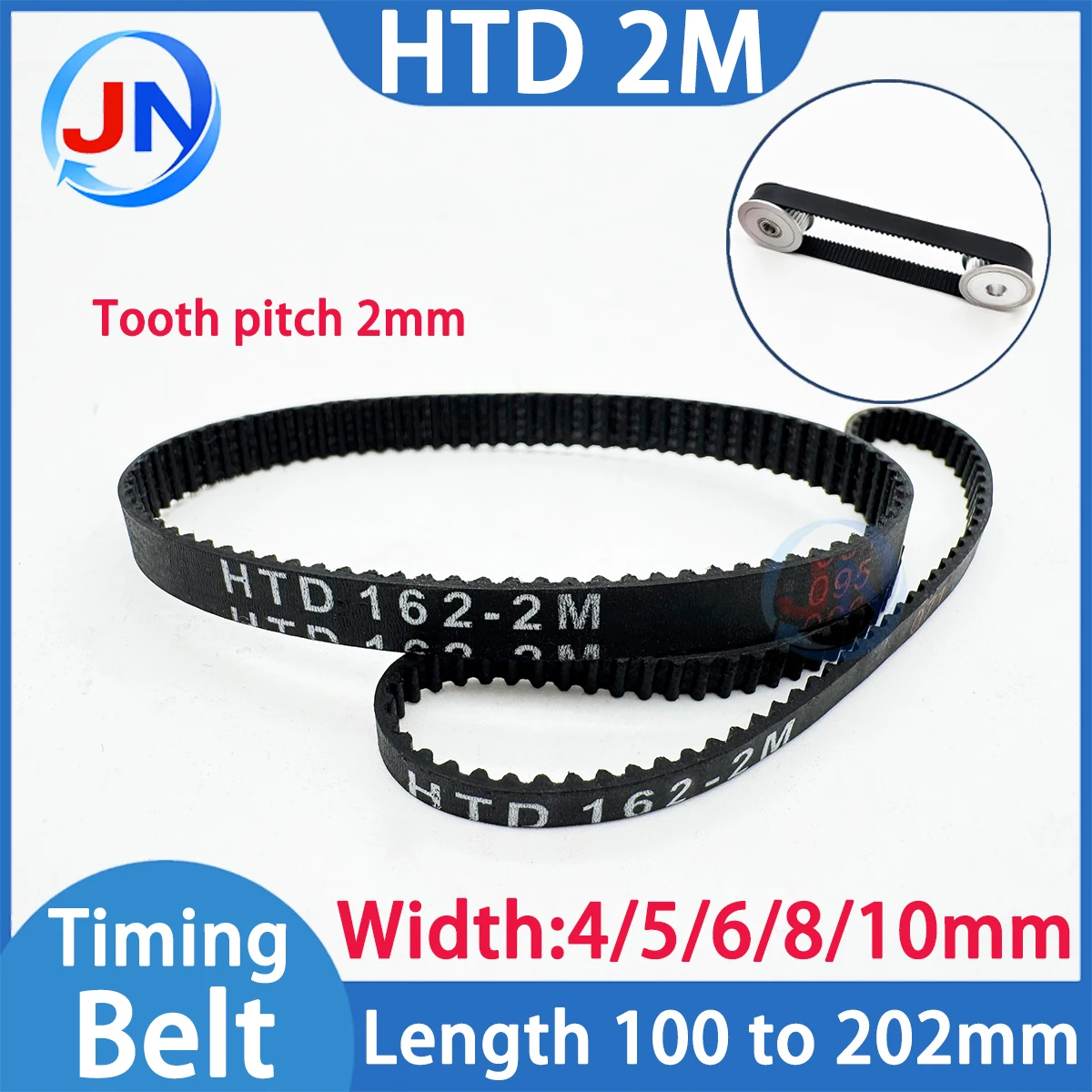 HTD2M Vacuum Cleaner Sweeping Robot belt Width4 5 6 8 10mm Length100 110 112 114 116 120 124 126 130 150 170 178 198 202mmHTD 2M