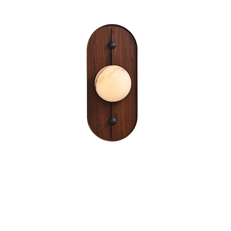 

Medieval marble wall lamp Italian light luxury retro living room background wall bedroom bedside wall lamp