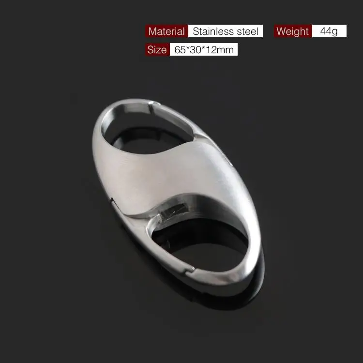 High-End Metal Car Keychain Creative Waist Buckle 304 Stainless Steel Key Ring Luxury Lock Key Holder Fashionable Accessory