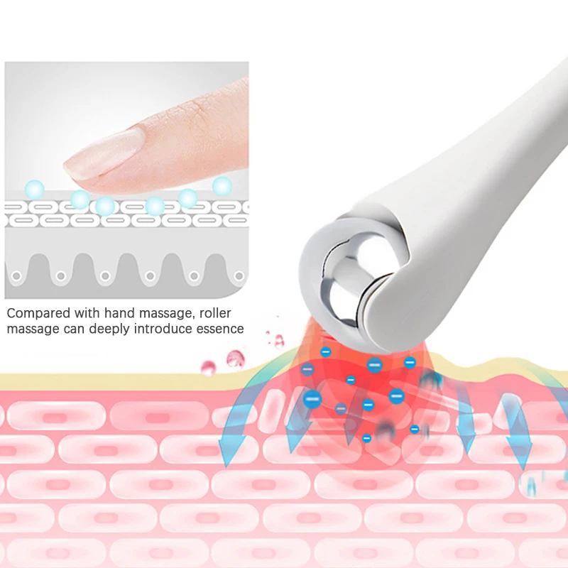 Rullo per massaggio facciale in acciaio inossidabile per massaggiatore naturale per il collo del viso rullo per strumenti dimagranti di bellezza per il collo del mento