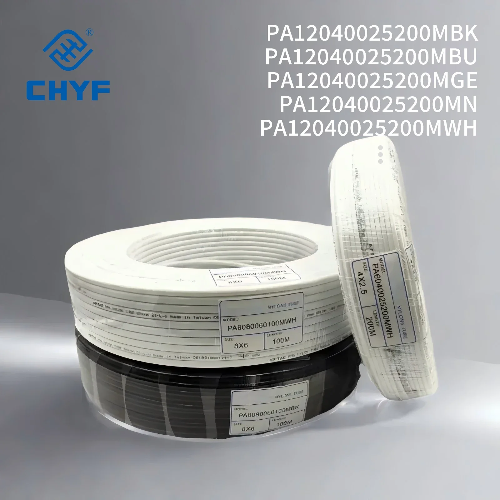 

Airtac original PA Tube,Flame Resistant Nylon tube 4×2.5mm 6×4mm 8×6mm 10×7.5mm 12×9mm