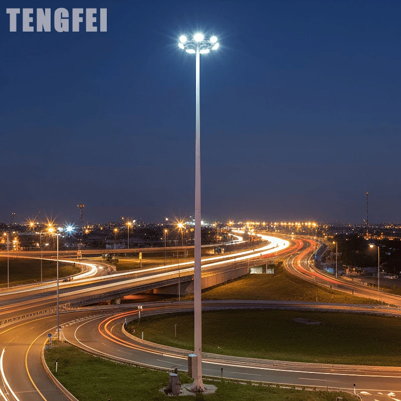 

Tengfei Factory Price Customized 15m~45m Height Street High Mast Light Pole