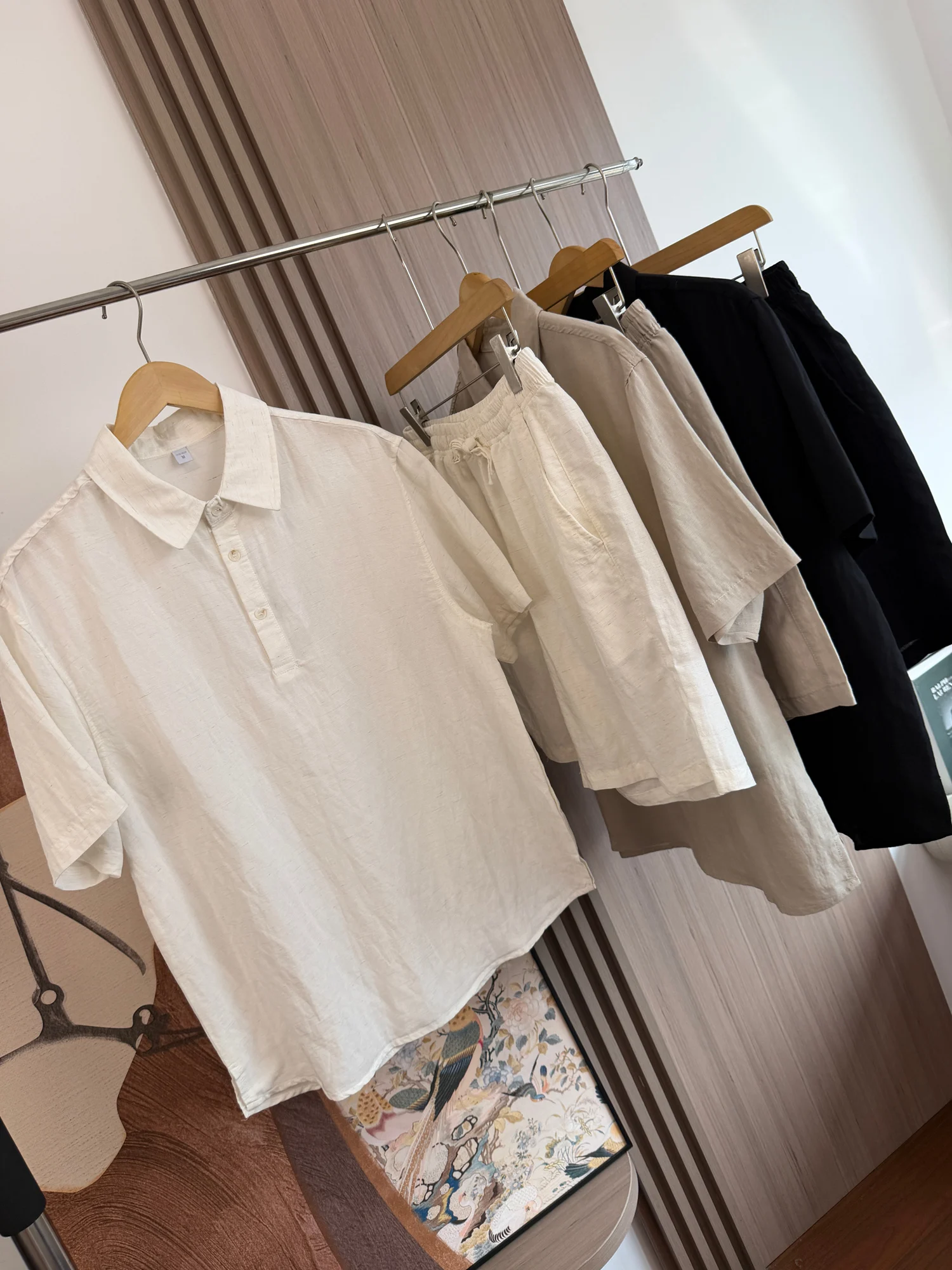 Lightweight Breathable Men's Summer Casual Shirt Short Sleeve Flip-Collar Comfortable Cool Short Pants Fashion Urban Style