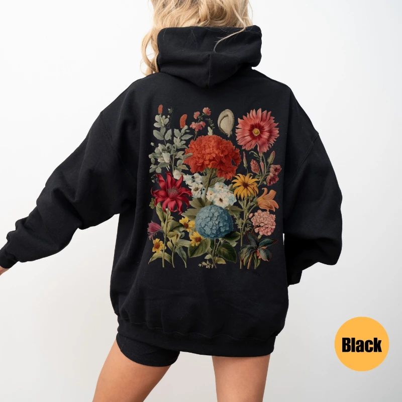 

Толстовка Boho Wildflowers Cottagecore _ Толстовка с капюшоном с цветочным принтом _ Подарок для любителей растений _ Толстовка с растениями _ Толстовка с цветочным принтом _ Подарок для нее