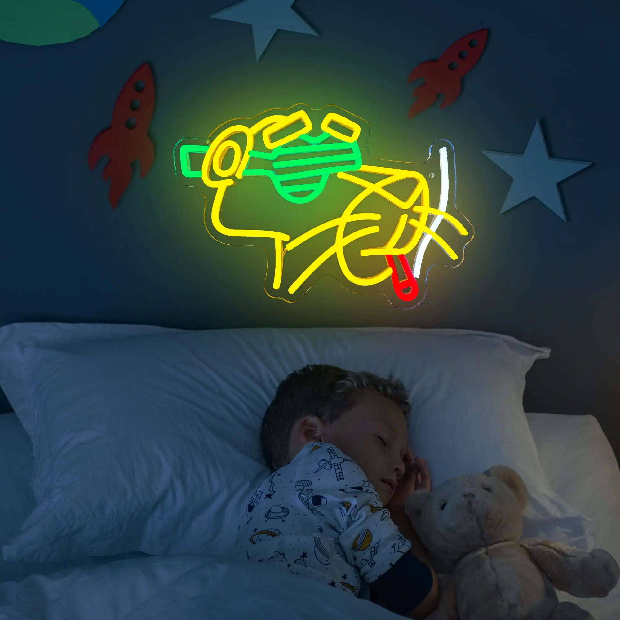 Insegne al neon a LED anime fantastiche, insegna al neon dorata, decorazione da parete, sala giochi luminosa, camera da letto personalizzata, matrimonio, compleanno, festa di Natale