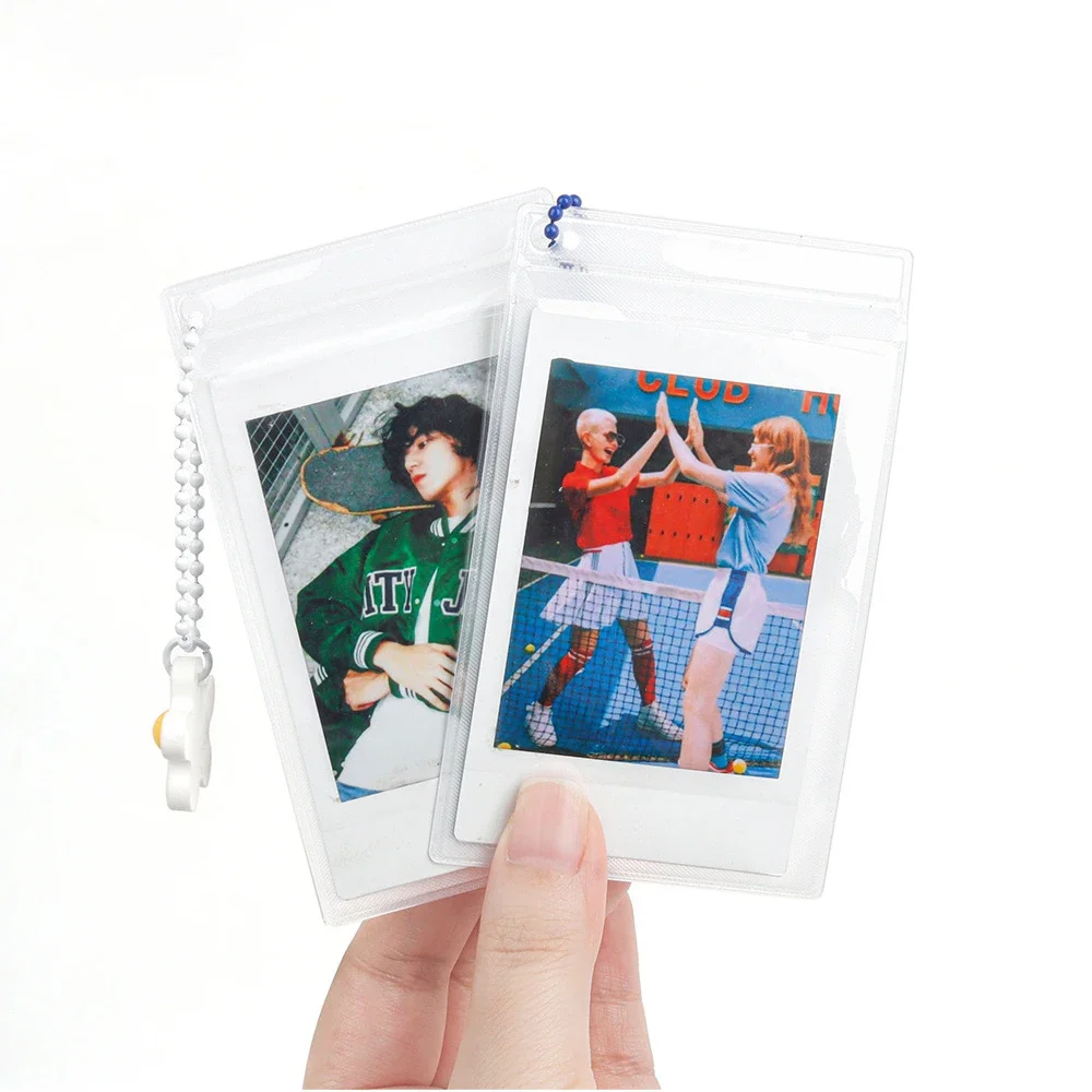 5pcs/set 3-inch Film Clear Photo Storage Box Instant Camera Photo Case for Fujifilm Instax Mini 12/11/9/8/7 with Strap view 5