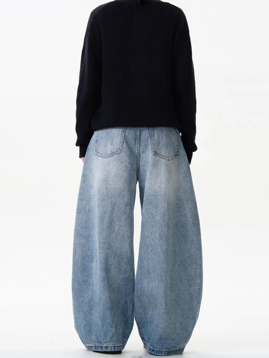 

American Waed Wide Leg Jeans Men Women Street Sle Loose Fit Casual Vintage Pants Youth ular Jeans Straight Tube Trousers