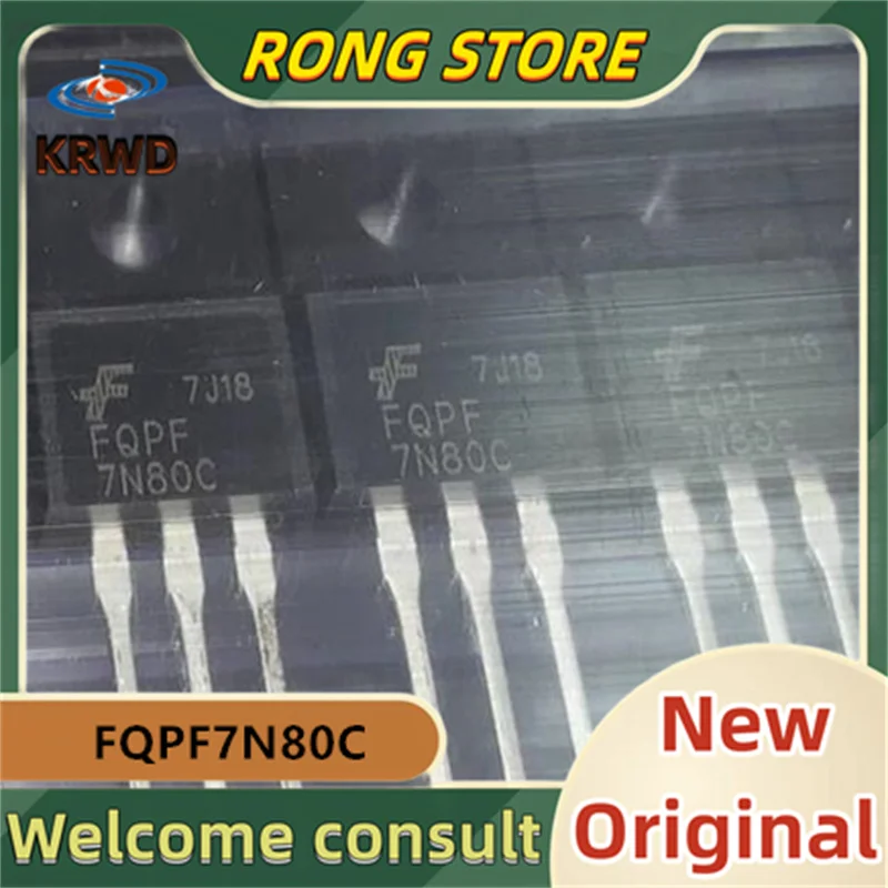 

10 шт., FQPF7N80C, новый и оригинальный чип IC FQPF7N80 7N80 7N80C, TO-220F Mos Fet