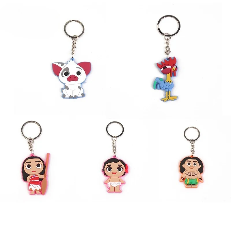 

Набор из 5 брелоков с персонажами мультфильма «Принцесса Моана»: милые брелоки для ключей от машины, фигурки Мауи, аксессуары для косплея, подарок для детей