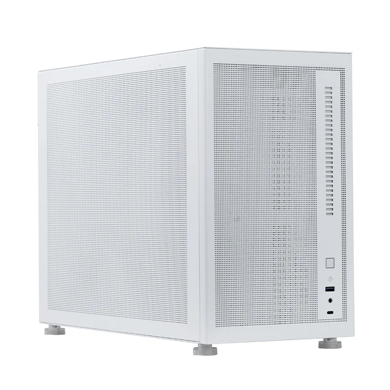 Vendita calda Design Striscia Pannello a rete Computer da gioco Custodia ATX Custodia per PC Telaio in vetro trasparente laterale