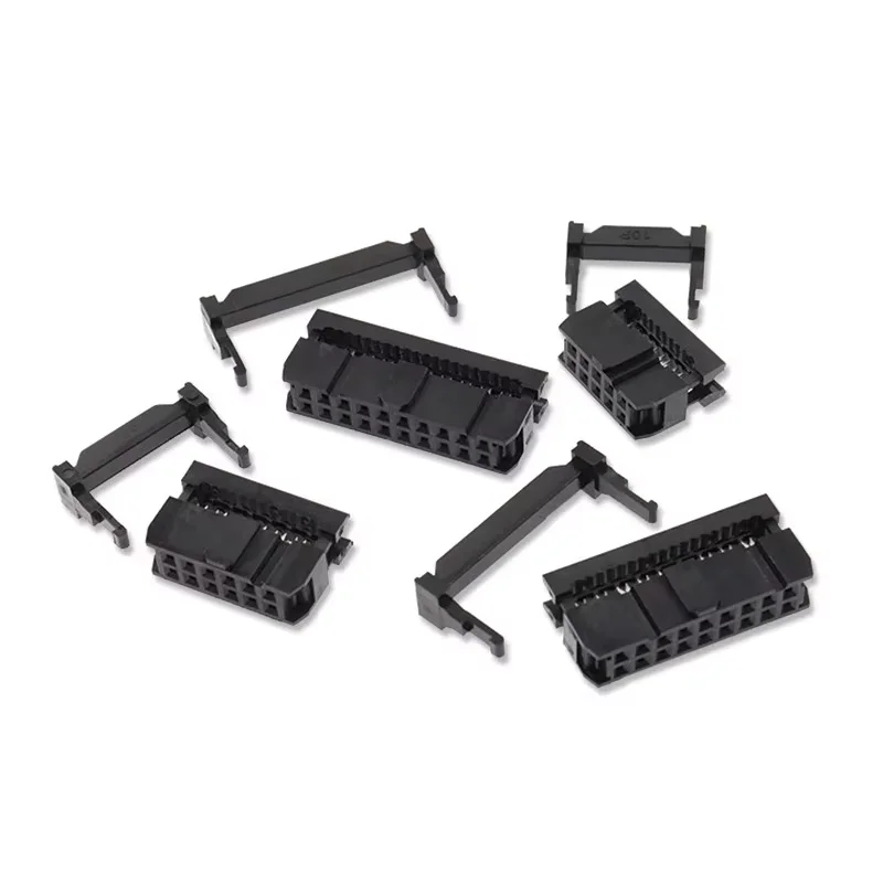 10Pcs FC 6P/8/10/12/14/16/18/20/24/26/30/34/40/50 Pin 2.54mm Pitch Female IDC Socket Connector Ribbon Cable Connector