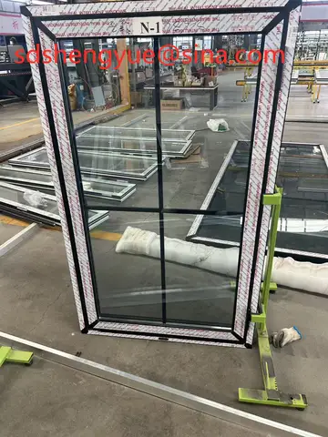 Custom Black Grid Design Glass Curved Arch Shaped Windows double tempered glass aluminum Fixed Window picture window with grill