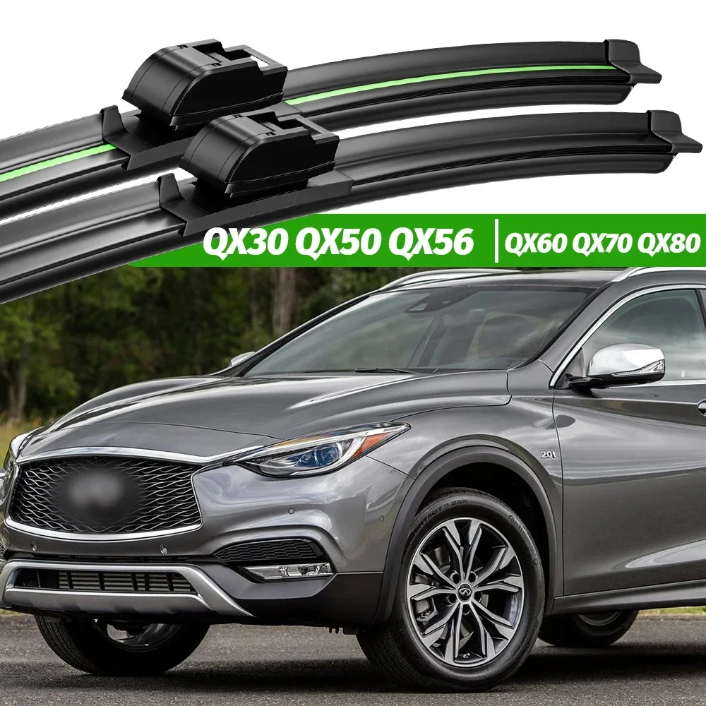 

For Infiniti QX30 QX50 QX56 QX60 QX70 QX80 2pcs Front Windshield Wiper Blades Windscreen Window Accessories