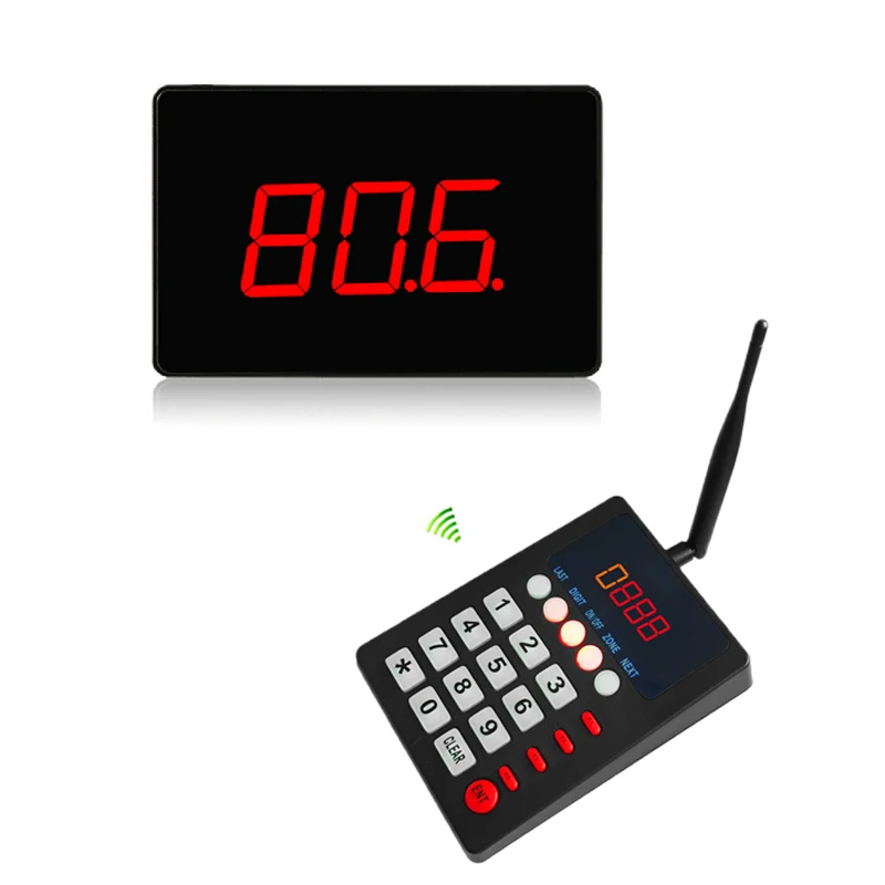 High Quality Fast Food Service Queue Management System Keyboard and Number Display Screen