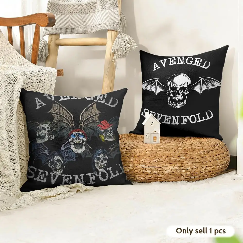 A-Avengeds Sevenfolds Heavy Rock Band Cushion Cover Organic Linen Square Pillow Case Durable Non-Allergenic And Kind To Skin